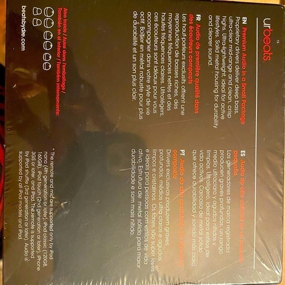 NEW Beats By Dre in ear headphones black and red - Picture 3 of 3